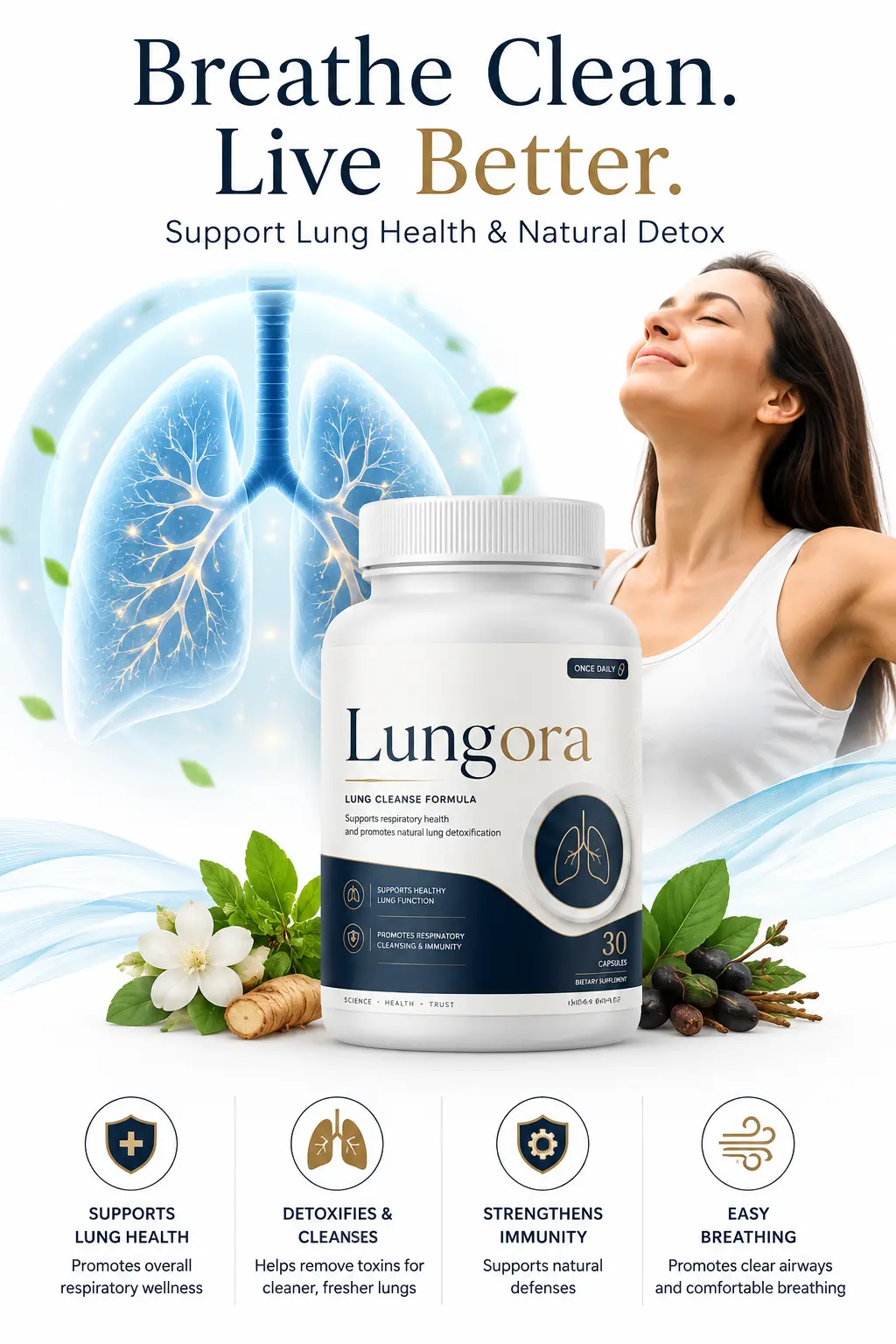 Lungora Respiratory Wellness Supplement